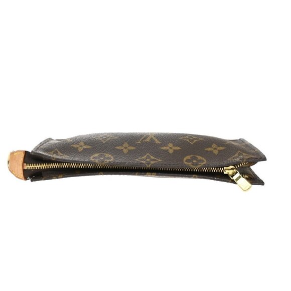 LOUIS VUITTON Logo BUCKET GM Pouch Bag Monogram Leather Brown France 66AA027 - Picture 6 of 14